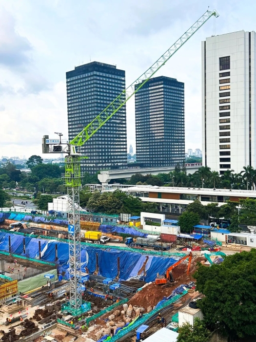 ZOOMLION TOWER CRANES RL205-10E ASSIST IN THE CONSTRUCTION OF INDONESIA’S OASIS TWIN TOWERS