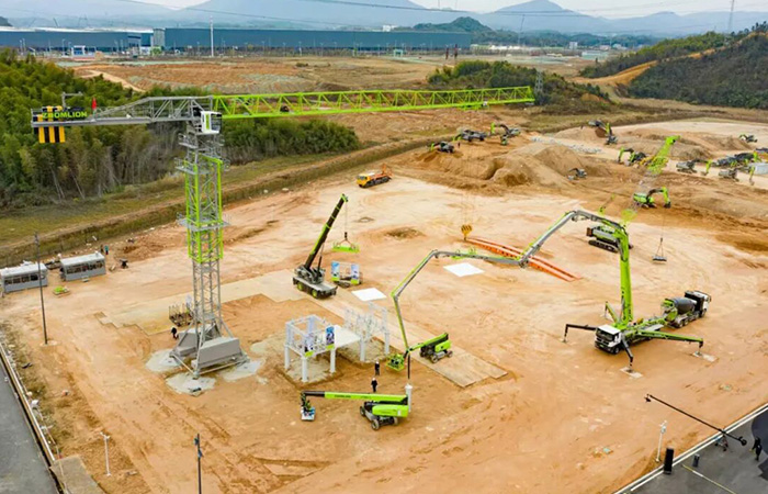The industry's first green smart construction site created by Zoomlion.